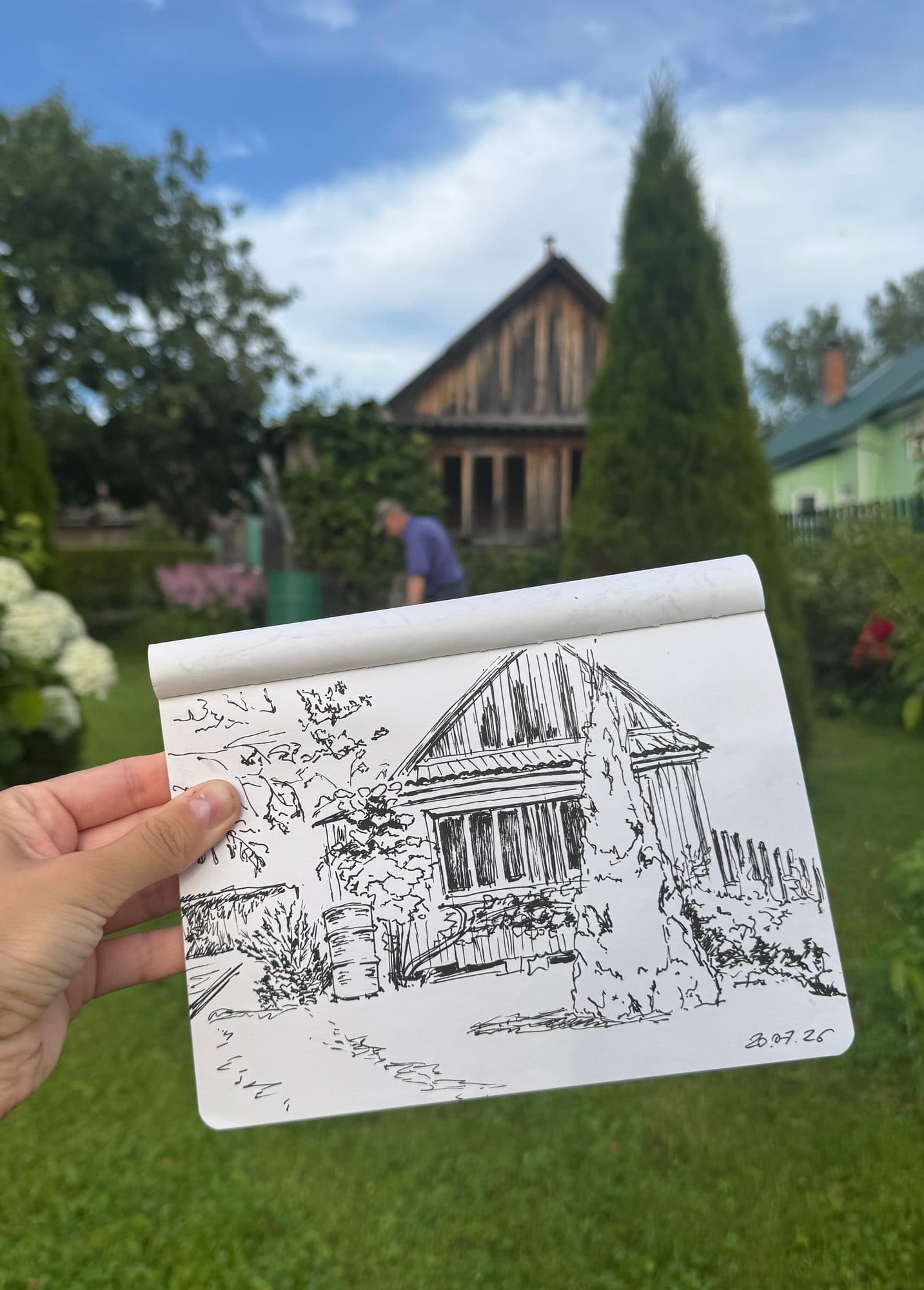 Скетч в саду